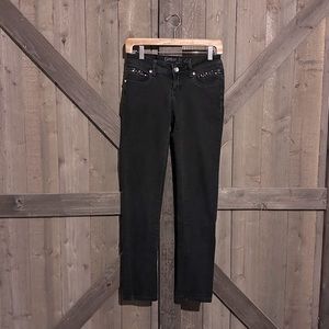 Grace in LA Straight Leg Rhinestone Jeans EUC